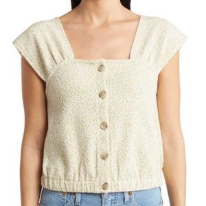 Madewell Floral Jacquard Button Front Top 💐